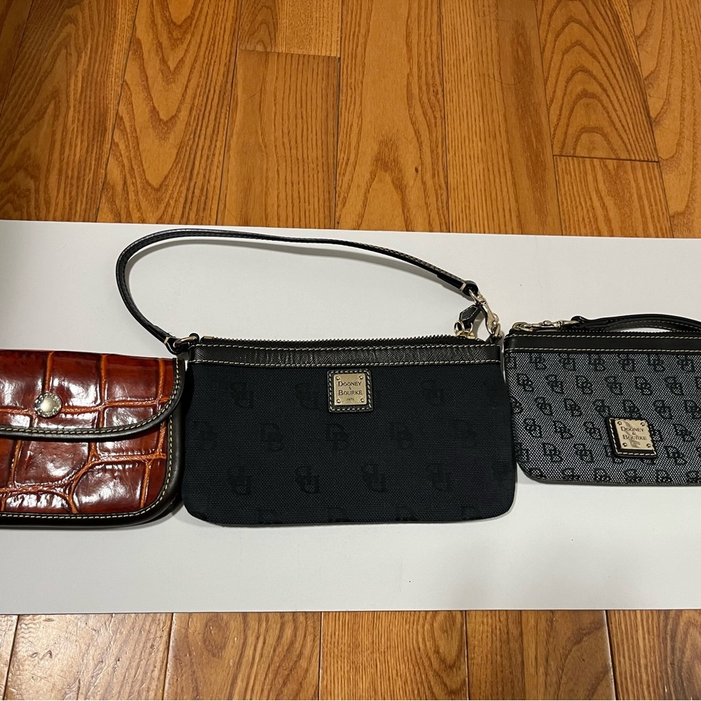 Dooney & Bourke pre-owned wristlets, set of three in great condition!